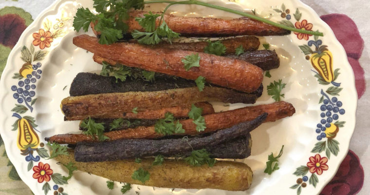 GARLIC ROASTED CARROTS WITH FRESH HERBS