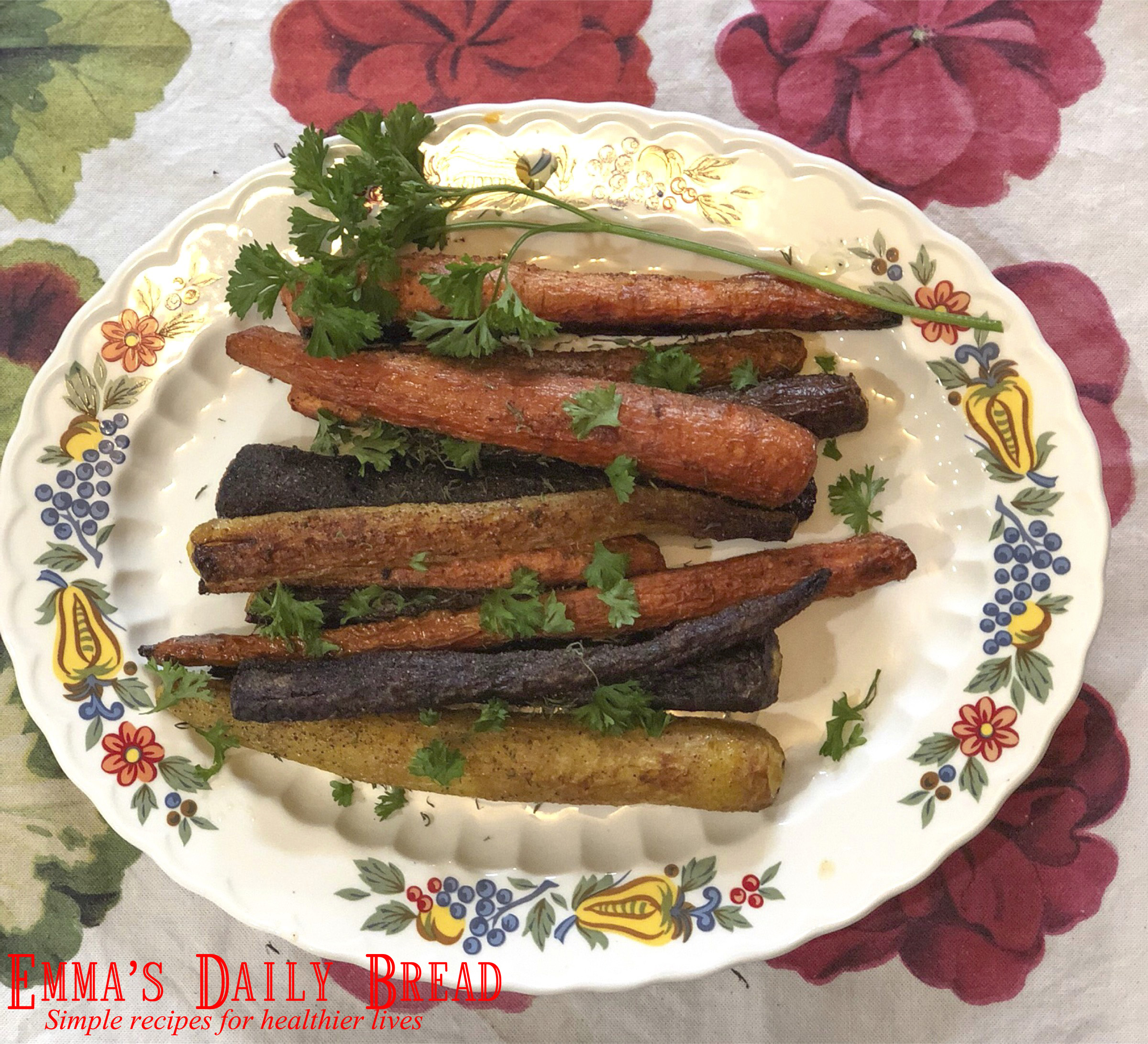 GARLIC ROASTED CARROTS WITH FRESH HERBS