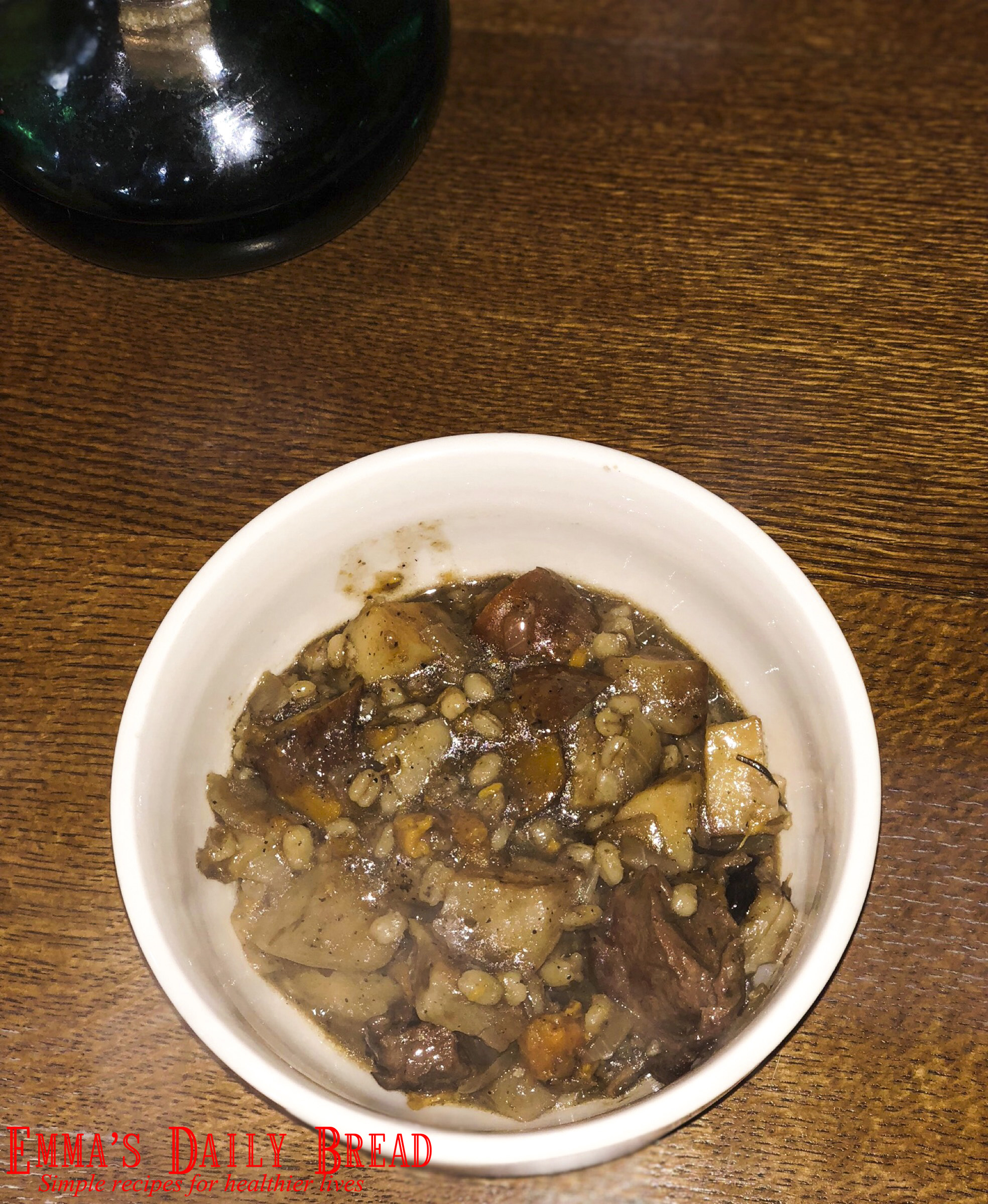 Beef Stew With Root Vegetables and Mushrooms