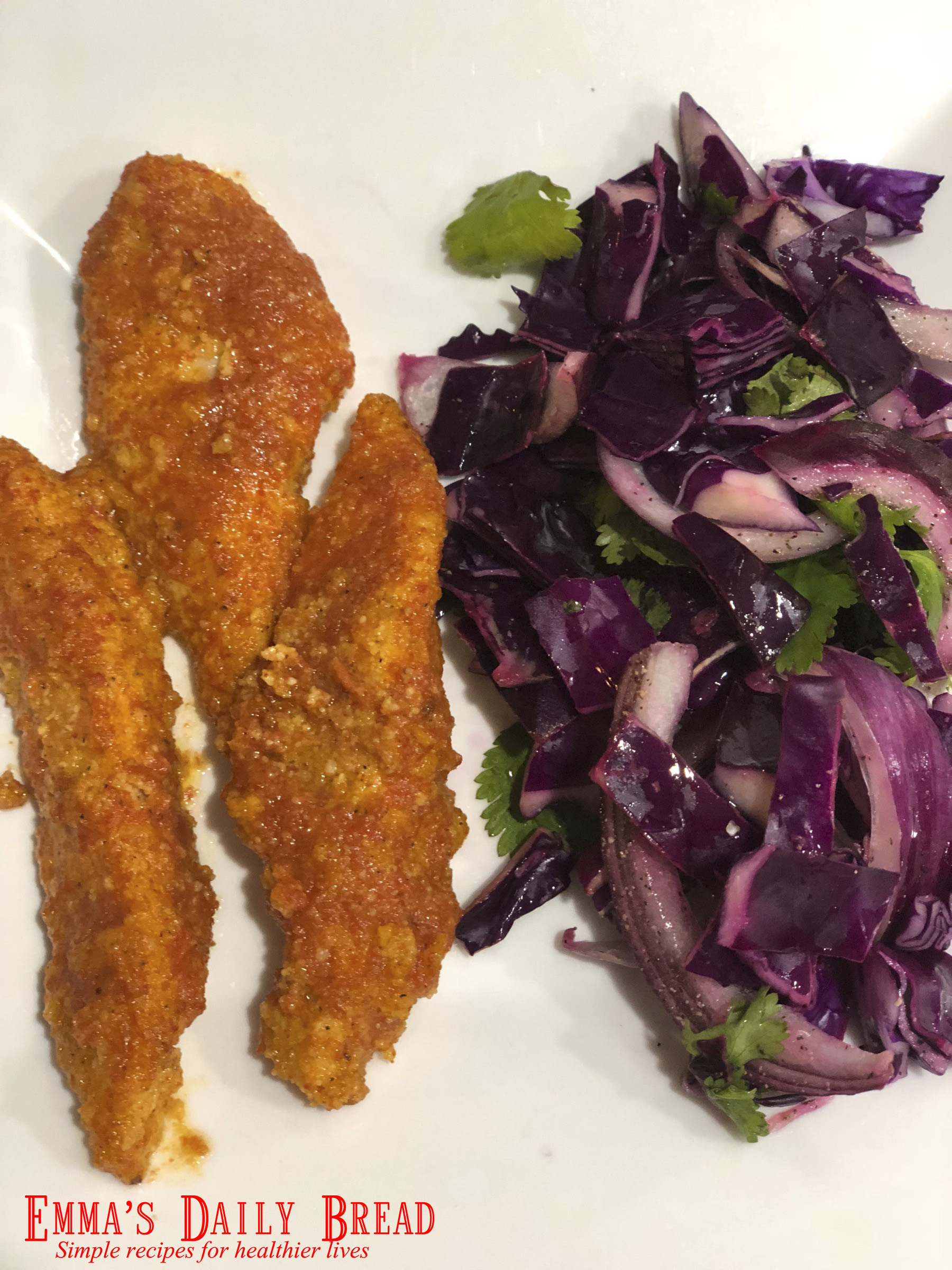 Gluten Free Spicy, Baked Chicken Strips