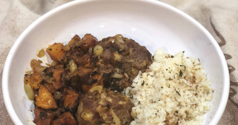 Butternut Squash Curry with Lamb Meatballs